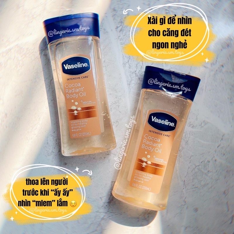 Dầu Dưỡng Cơ Thể Tạo Hiệu Ứng Giúp Da Căng Bóng Và Mềm Mại - Vaseline Body Oil