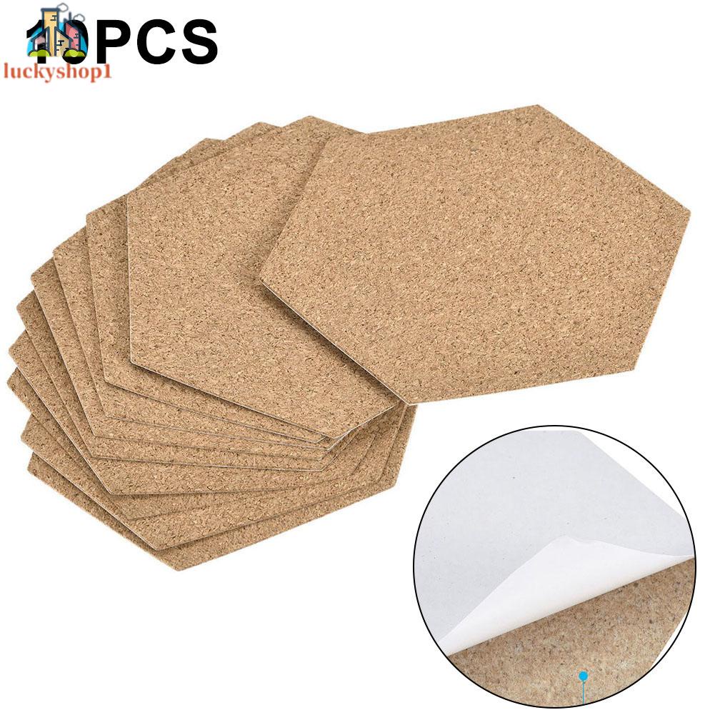 Bộ 10 Đế Lót Ly Thủy Tinh Hình Lục Giác 100x85x1mm