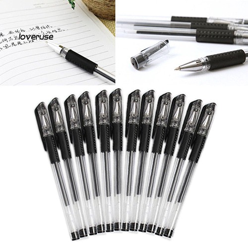 Bộ 12 viết mực gel 0.5mm màu đen
