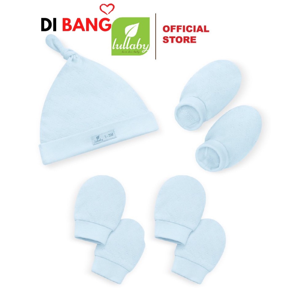 Set phụ kiện (bao tay/bao chân/mũ thắt nút) Lullaby NH040506-17