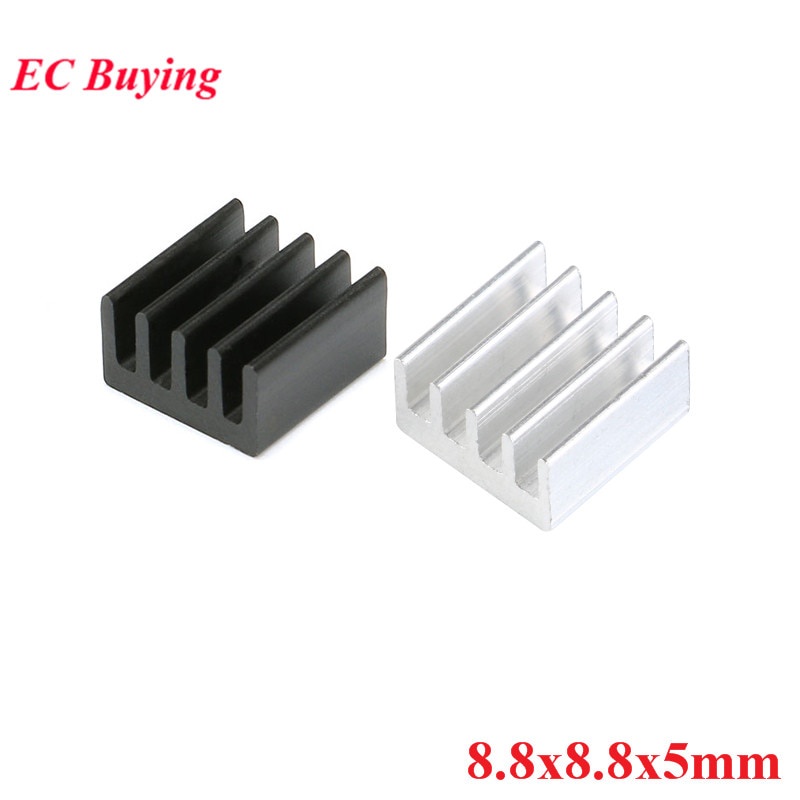 Set 20 Vây Tản Nhiệt 8.8x8.8x5mm Bằng Nhôm Kích Thước 4988 8.8 * 8.8 * 5mm Chuyên Dụng Cho Chip Điện Tử