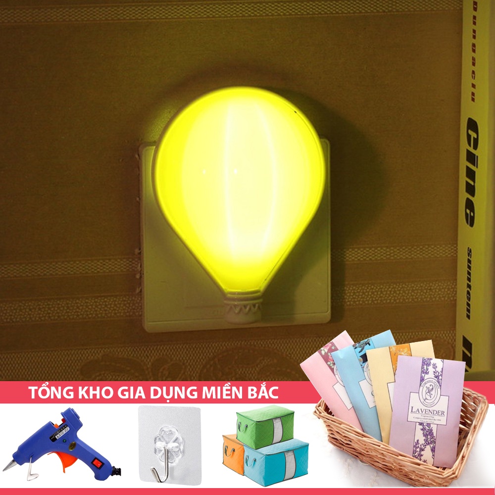 [Tổng Kho Sỉ] Đèn Ngủ Cảm Ứng Ánh Sáng Khinh Khí Cầu / Cỏ 4 Lá Décor
