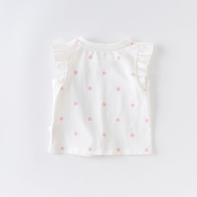 Áo Thun Cotton Mỏng Tay Ngắn Phong Cách Mới Cho Bé Gái