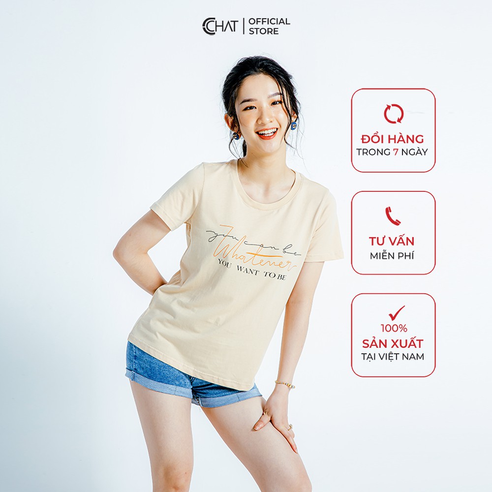 Áo thun nữ T-shirt in Whatever CCHAT