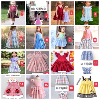 BẢN VẼ RẬP GIẤY/1 SIZE TỰ MAY ĐỒ BÉ GÁI (1-10 TUỔI)
