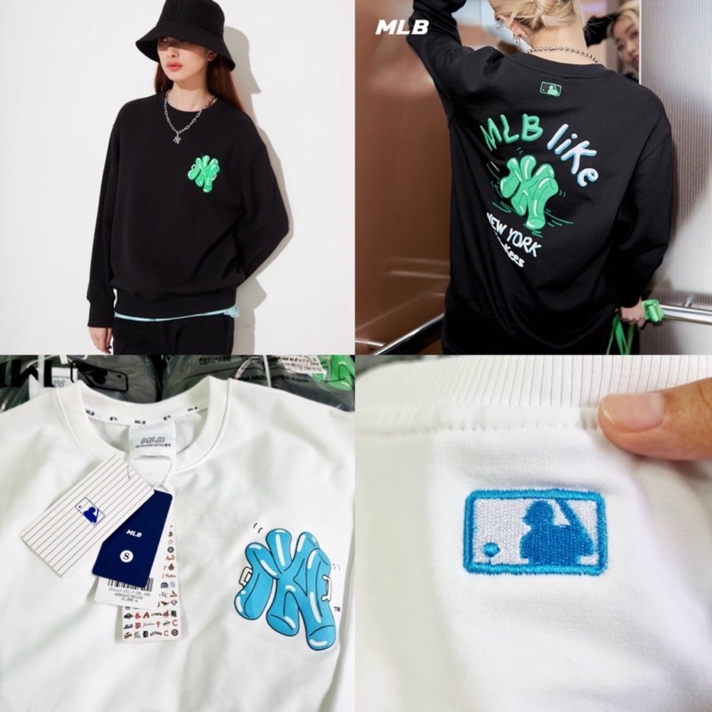 (ảnh thật hàng chuẩn) Áo sweater tay dài m lb life.work monogram chuẩn 1:1