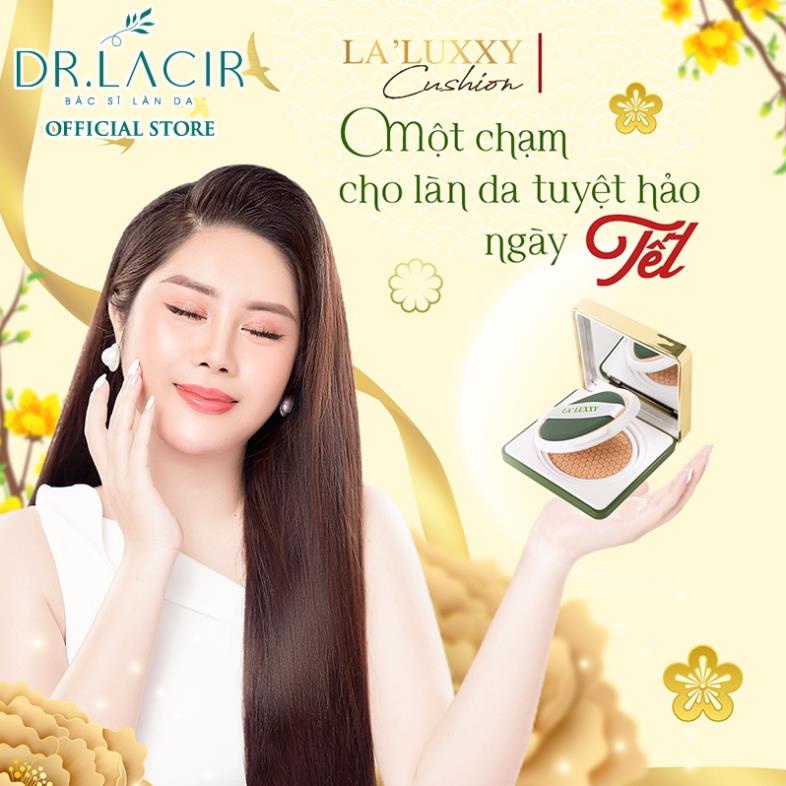 Phấn Nước cusion che mờ khuyết điểm,kiểm soát dầu trên da, chỉ số chống nắng SPF50/PA+++ La'luxxy DRLACIR
