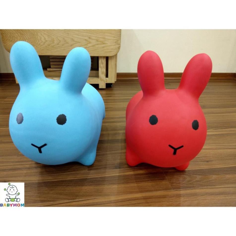 Đồ chơi thú nhún Thỏ Xanh  không mùi cao su bé thỏa sức nhún nhảy bé thích mê, tăng cường vận động