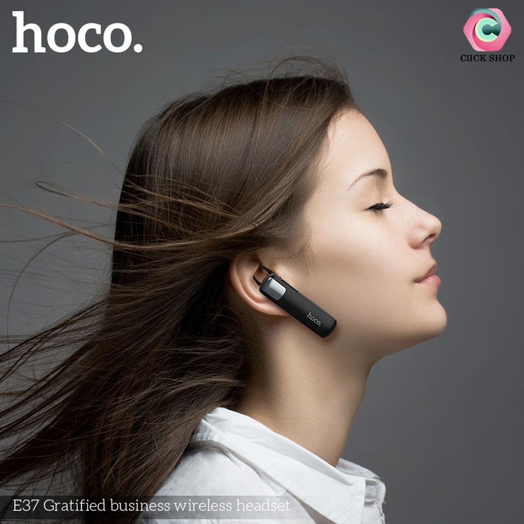 Tai Nghe Bluetooth Hoco E37 Gratified Business V4.1- Tai nghe hoco e37 có nút tăng giảm âm lượng