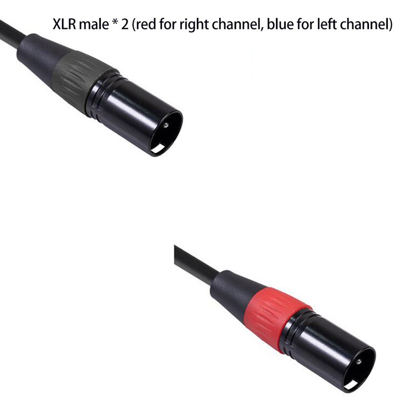 3.5mm Stereo Jack Male to Dual XLR Male OFC Aux Audio Cable