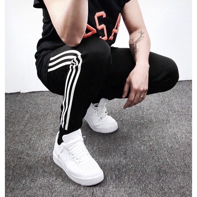 Quần thể thao 3 Sọc Ống Suông , Ống Bo Dày Dặn Jogger.nam 3 Line 102 | BigBuy360 - bigbuy360.vn