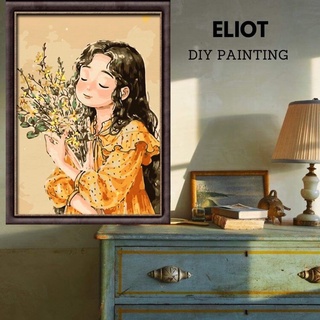 [SẴN] Tranh sơn dầu số hoá DIY cô gái tóc mây