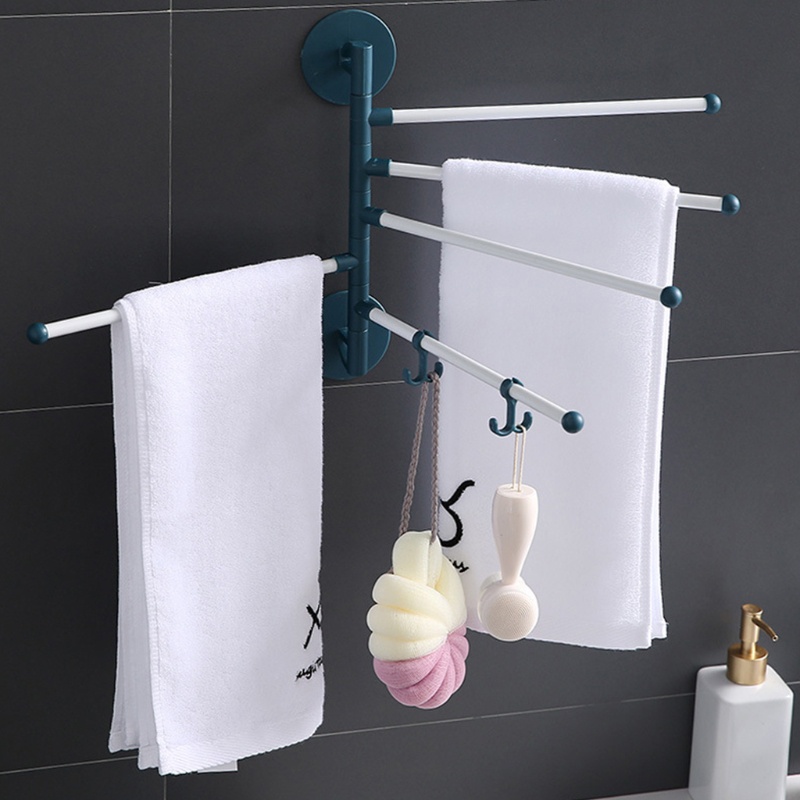 Giá Treo Khăn Gắn Tường Xoay 180 Độ Tiện Dụng° Ống Xoay Tiết Kiệm Không Gian Cho Phòng Tắm