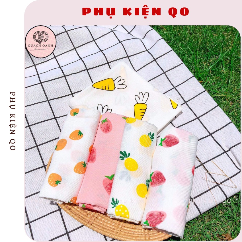 Khăn Bandana buộc cổ, buộc đầu họa tiết hoa nhí, hoa dây dễ thương KBAN02