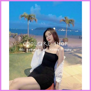 Đầm body 2 dây cọng bún chất thun borip dày mịn đẹp