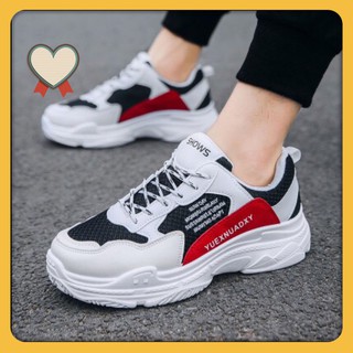 Giày thể thao nam - độn đế kèm họa tiết - trẻ chung .