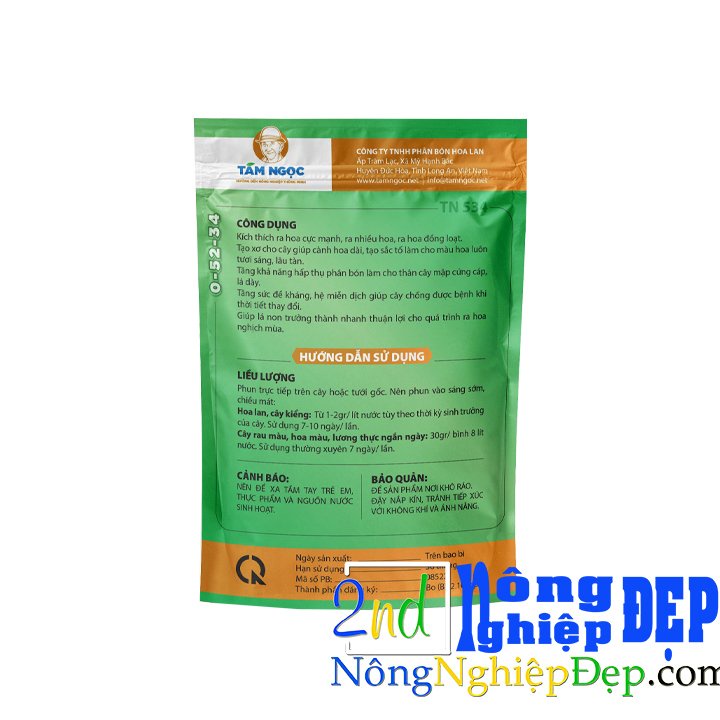 NPK 0-52-34 1kg - Phân Bón Kích Thích Ra Hoa - Phân Bón Tám Ngọc