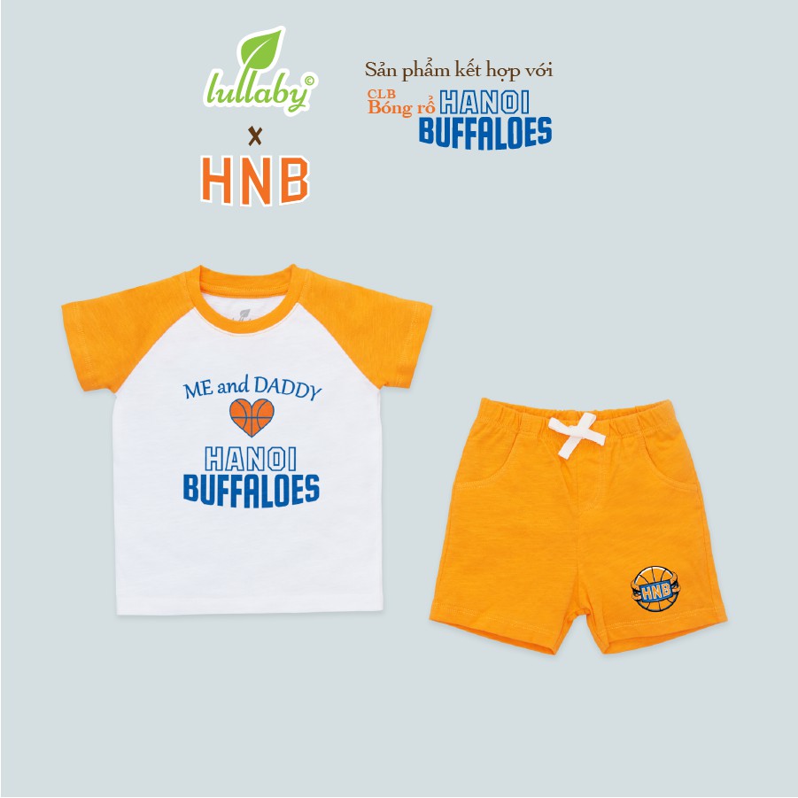 LULLABY x HNB HNB04 Bộ quần áo cộc tay raglan quần đùi