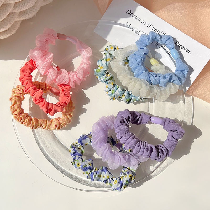 Set 3 Dây Cột Tóc Cỡ Lớn Thiết Kế Đơn Giản Thời Trang Cho Nữ