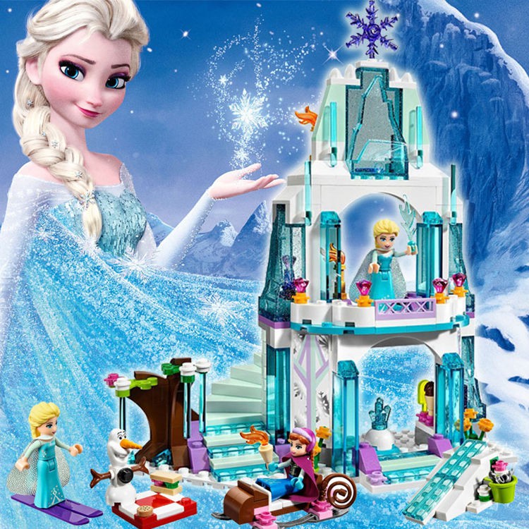 Lego blocks girls lắp ráp biệt thự công chúa mơ ước lâu đài băng giá xếp hình tương thích với đồ chơi Lego bé gái