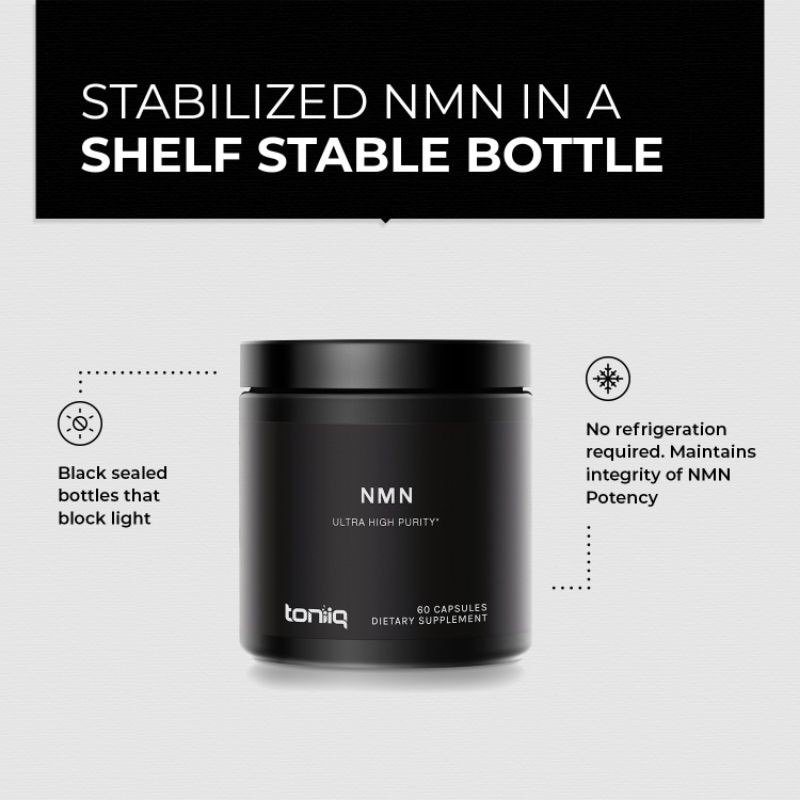 Viên Uống NMN NAD+ 99.7% Trẻ Hóa Cấp Độ Tế Bào Độ Tinh Khiết Rất Cao Nicotinamide Toniiq