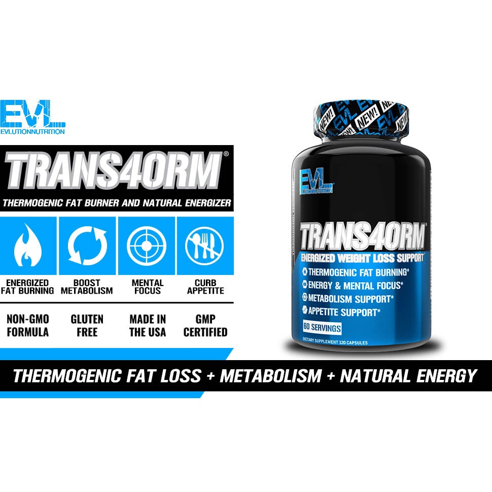 Viên Uống Hỗ Trợ Đốt Mỡ Giảm Cân Nhanh Evlution Trans4orm 120 Viên