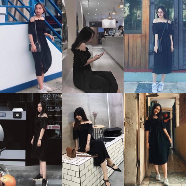 ĐẦM MARU DRESS - ĐẦM TRỄ VAI - ĐẦM XẺ TÀ | BigBuy360 - bigbuy360.vn