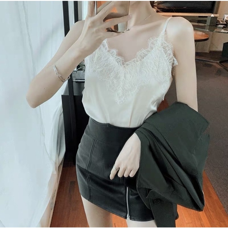 BÁN SỈ ÁO LỤA 2S PHA REN CHO NỮ