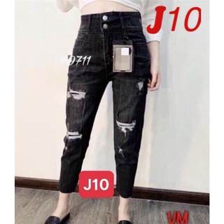 Quần Jean nữ dáng Boy rách cá tính J10