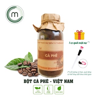 Bột cà phê nguyên chất tẩy tế bào chết Mộc - cafe dưỡng sáng da sạch mụn từ thiên nhiên chai 100ml và 200ml handmade