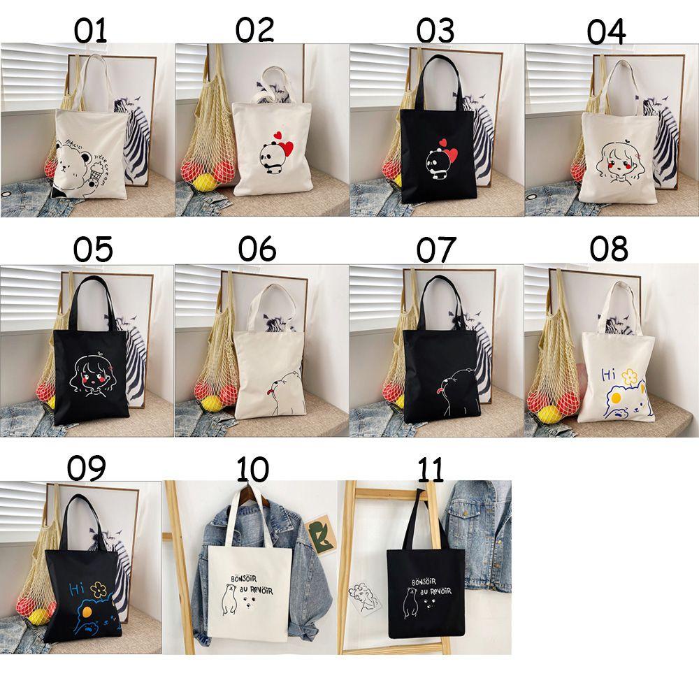 UUMIR Túi Xách Vải Canvas Cỡ Lớn Đa Năng In Họa Tiết Xinh Xắn