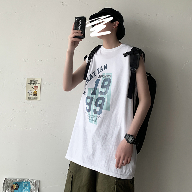 Áo Ba Lỗ Nam In Chữ Thời Trang Size M-5Xl 1999