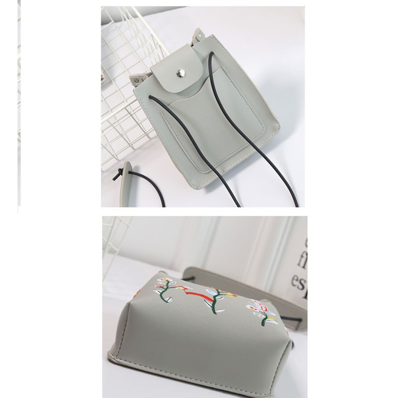 Túi đeo vai thêu họa tiết dễ thương cho nữ
