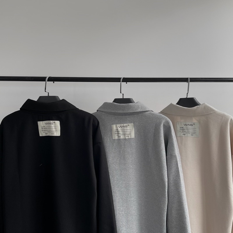 WNS SWEATER ZIP - Áo thun tổ ong cổ kéo zip chính hãng WNS