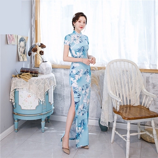 Đầm sườn xám dáng ôm phong cách Trung Hoa quyến rũ cho nữ 7 màu tùy chọn S1398
