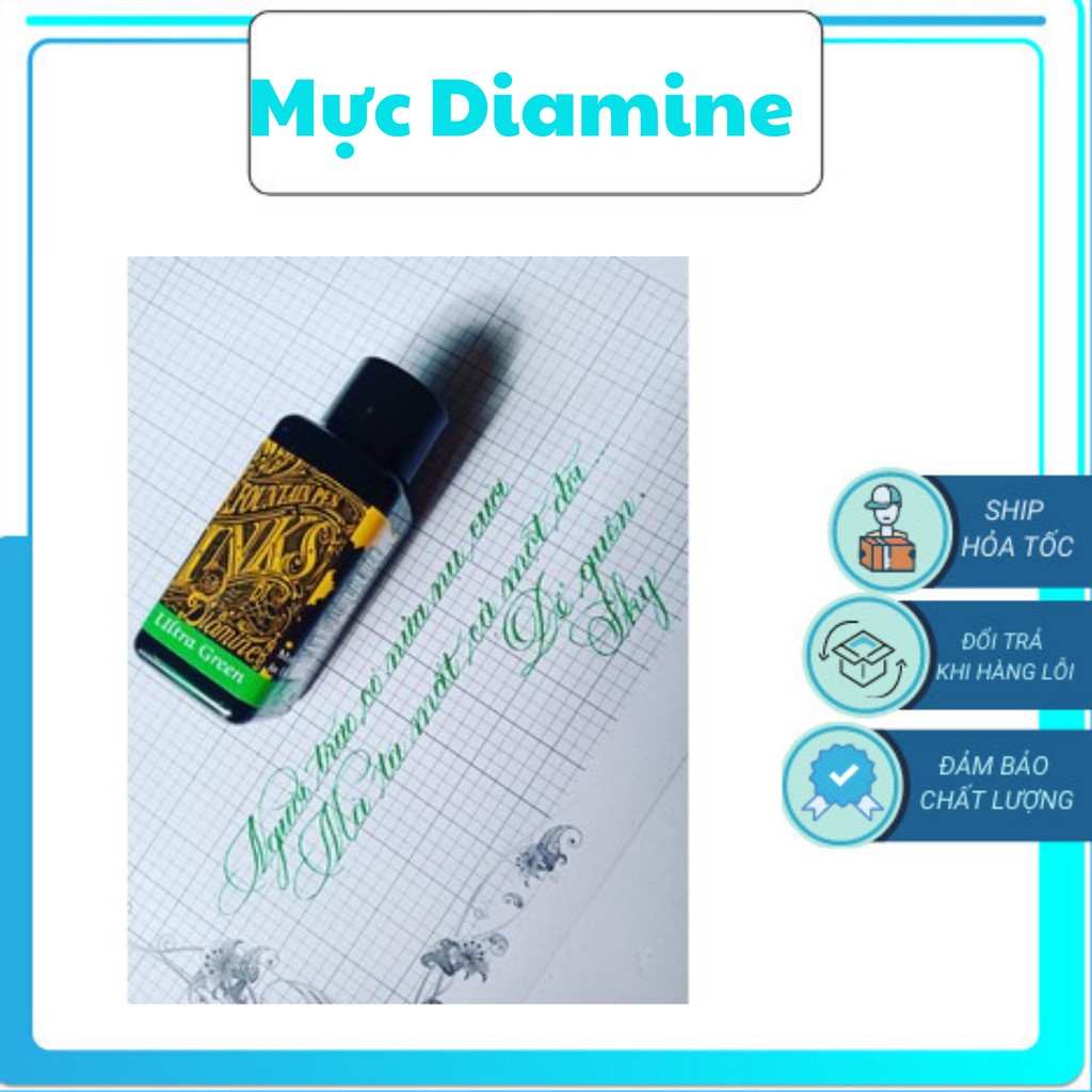 Mực Diamine 30ml | Mực viết bút mài nét thanh nét đậm