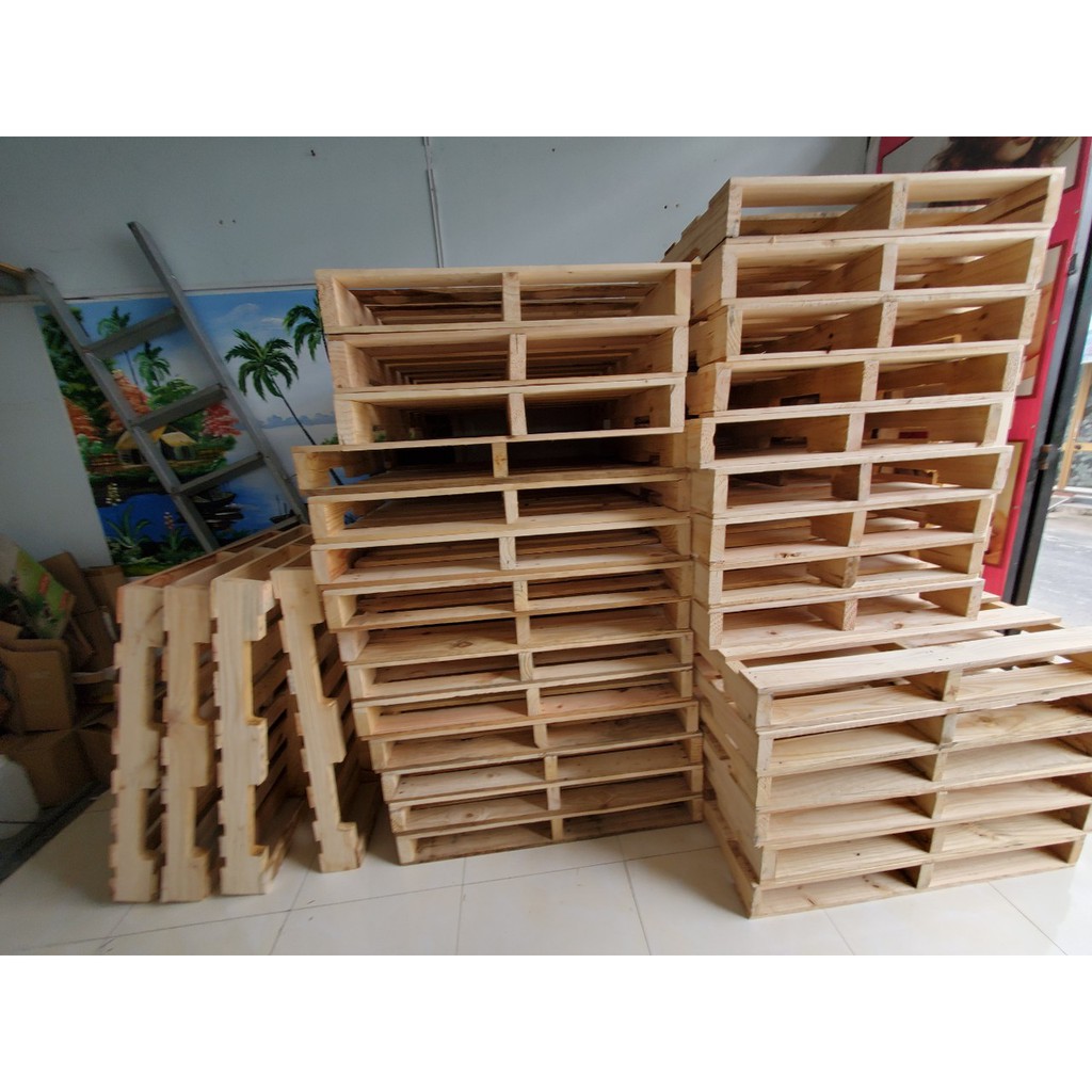 Giường pallet 1m2x2m 2 tấm có tặng pát sắt nối - Homevuive | BigBuy360 - bigbuy360.vn