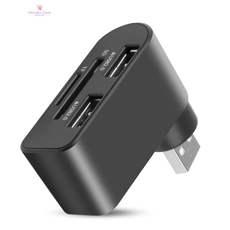 Bộ Chia 2 Cổng Usb 2.0 Với Đầu Đọc Thẻ Nhớ Tf Sd Cho Laptop Ssvn | BigBuy360 - bigbuy360.vn