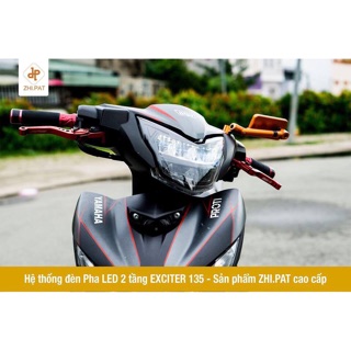 Đèn pha 2 tầng zhipat gắn exciter 135 .