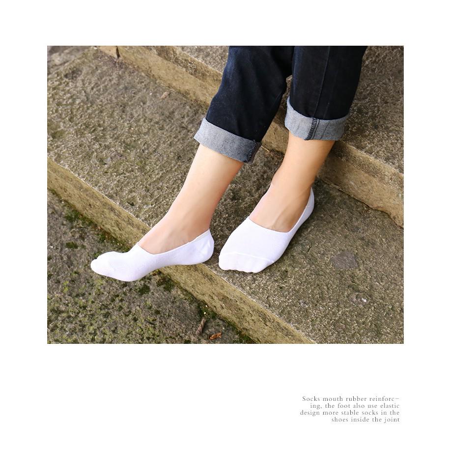 Tất Lười Nam, Tất Nam mang Giày Lười vải cotton mềm mại thoáng mát, Có đệm cao su chống trượt gót chân