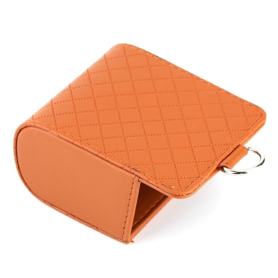 1 Túi Đựng Đồ Dùng Bằng Da PU Treo Lỗ Thông Gió Xe Hơi