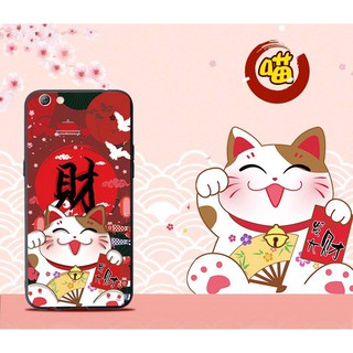Ốp Dẻo Mèo Thần Tài May Mắn Cho iPhone Maneki neko