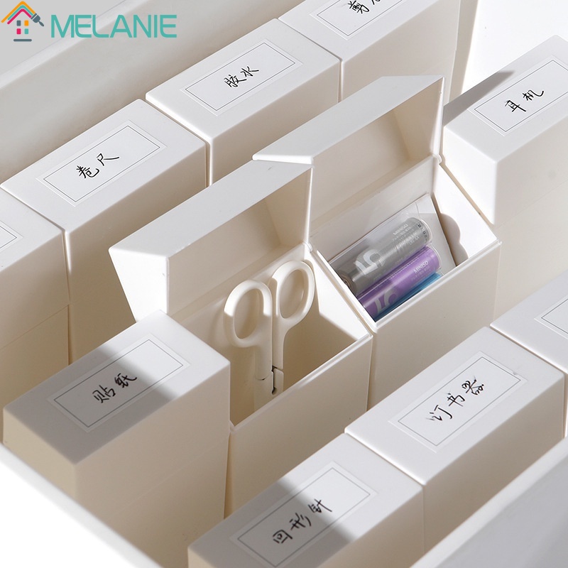 Hộp lưu trữ mỹ phẩm đặt trong ngăn bàn tiện lợi phong cách Nhật Bản