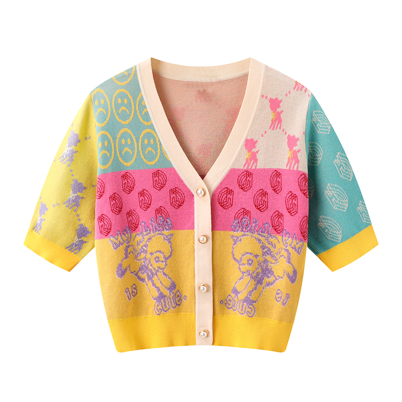 Áo Sweater cổ chữ V chất liệu lụa mỏng cao cấp thời trang | BigBuy360 - bigbuy360.vn