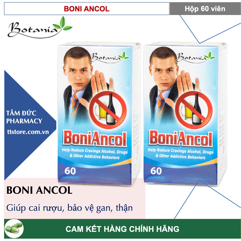 - Giúp cai rượu, giảm cảm giác thèm rượu, bảo vệ gan [Boni ancol / bonialcol]