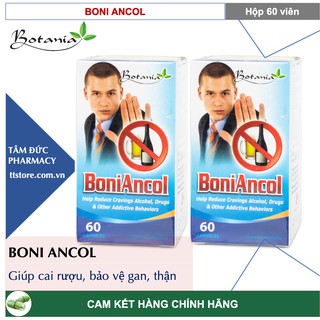 BONIANCOL [Hộp 60 viên] - Giúp cai rượu, giảm cảm giác thèm rượu, bảo vệ gan [Boni ancol / bonialcol]