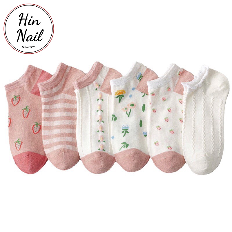 Tất họa tiết hoa quả vớ nữ hàn quốc