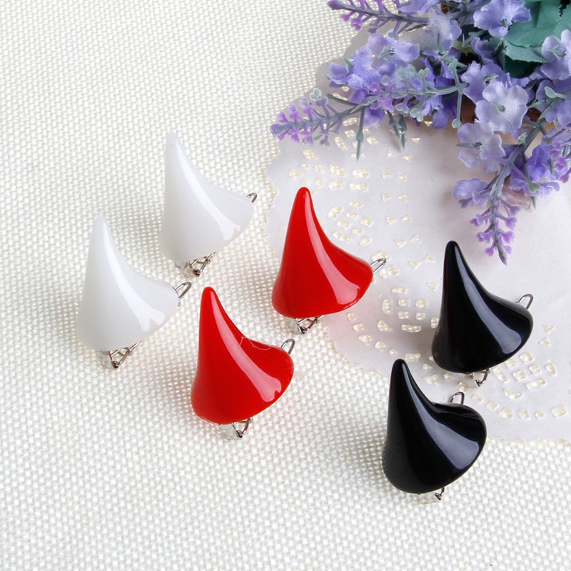 1 Cặp Kẹp Tóc Hóa Trang Halloween Hình Chiếc Sừng