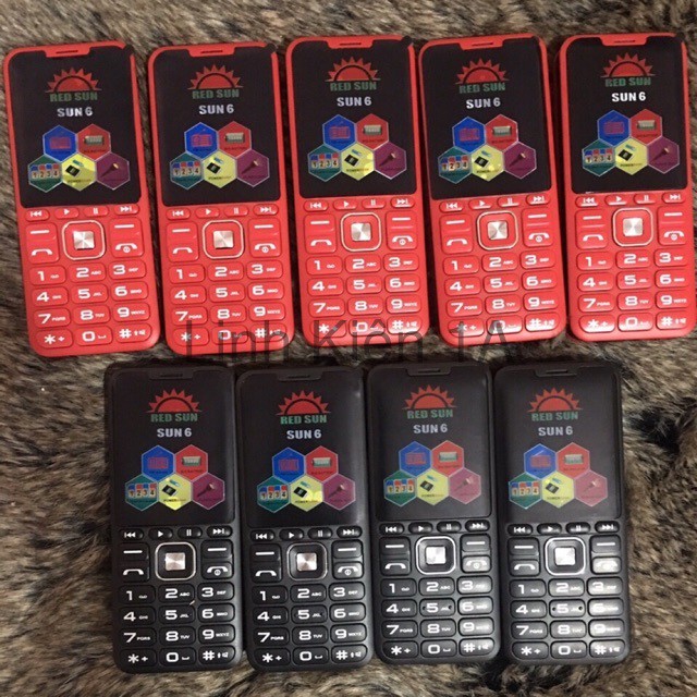 Điện thoại Red sun6 4 sim 4 sóng pin khủng Bảo Hành 1 Tháng