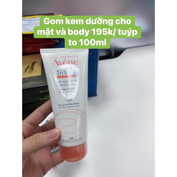 Kem dưỡng ẩm Avene trixera emollient cream lotion da nhạy cảm phục hồi